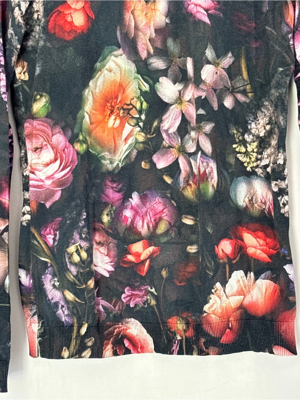 TED BAKER London Women Noline Shadow Floral Print Sweater Eu3 Fits Small/Medium - Picture 8 of 16
